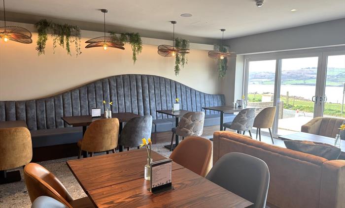 Flat Rock Bar Seating Area with Views of Cardigan Bay